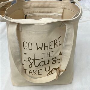 HEARTFELT Canvas Tote Bag with Inspirational Print
